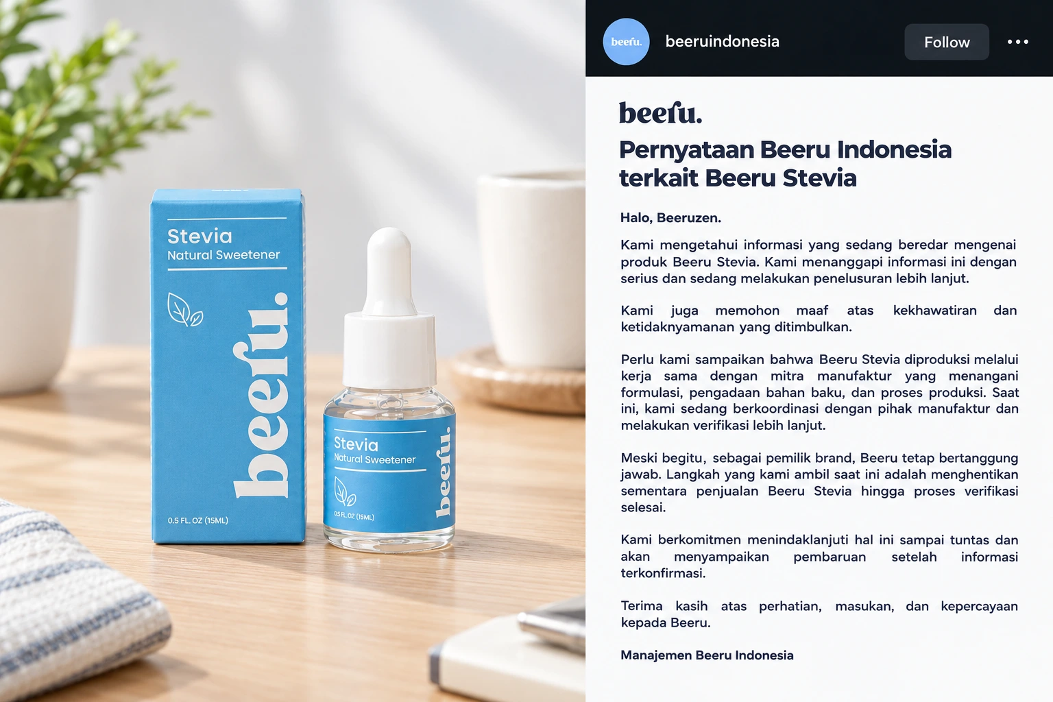 Kasus Beeru Stevia: Transparansi Label untuk Pengusaha